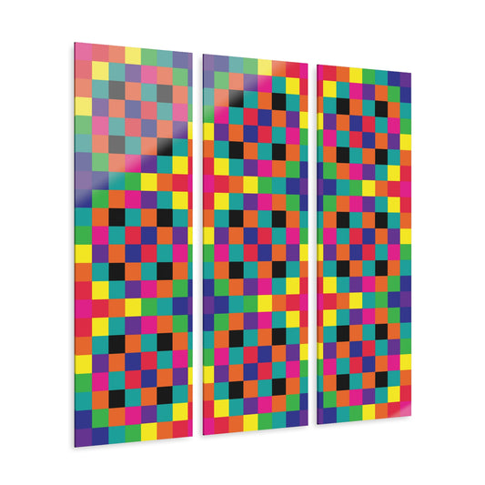“3, 6, 9” Acrylic Glass Print - Vertical Triptych Art